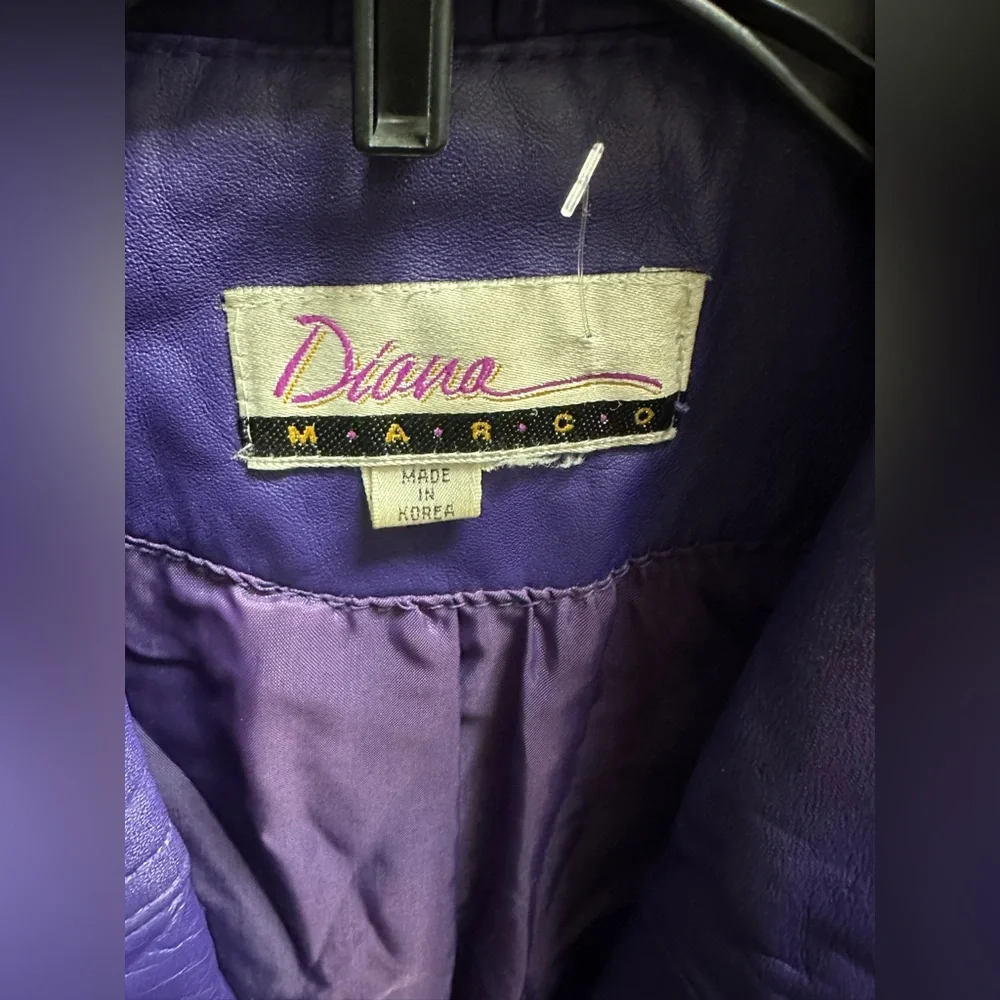 VINTAGE Diana Marco Long Leather Trench Coat - Picture 5 of 8